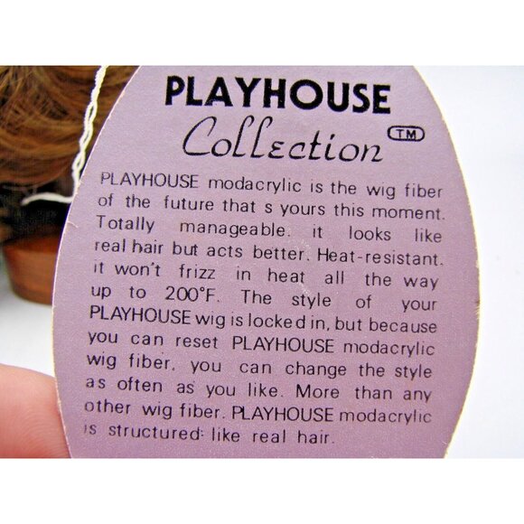 Modacrylic Doll Wig Nicole Light Brown Size 6-7 French Curl Ringlets Bow w/ Box - Picture 11 of 12